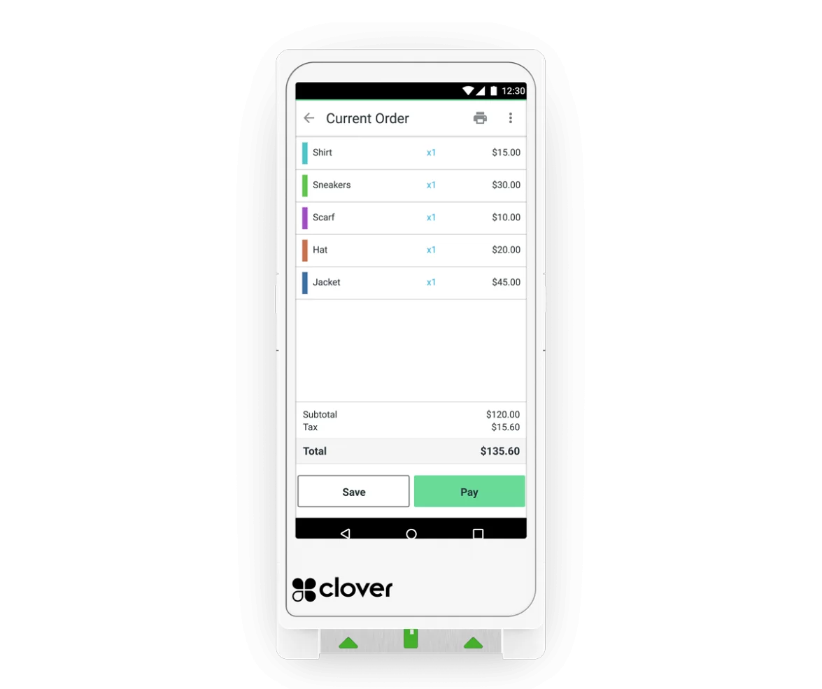 Terminal de paiement mobile Clover Flex 3, appareil tout-en-un pour encaisser sur le terrain