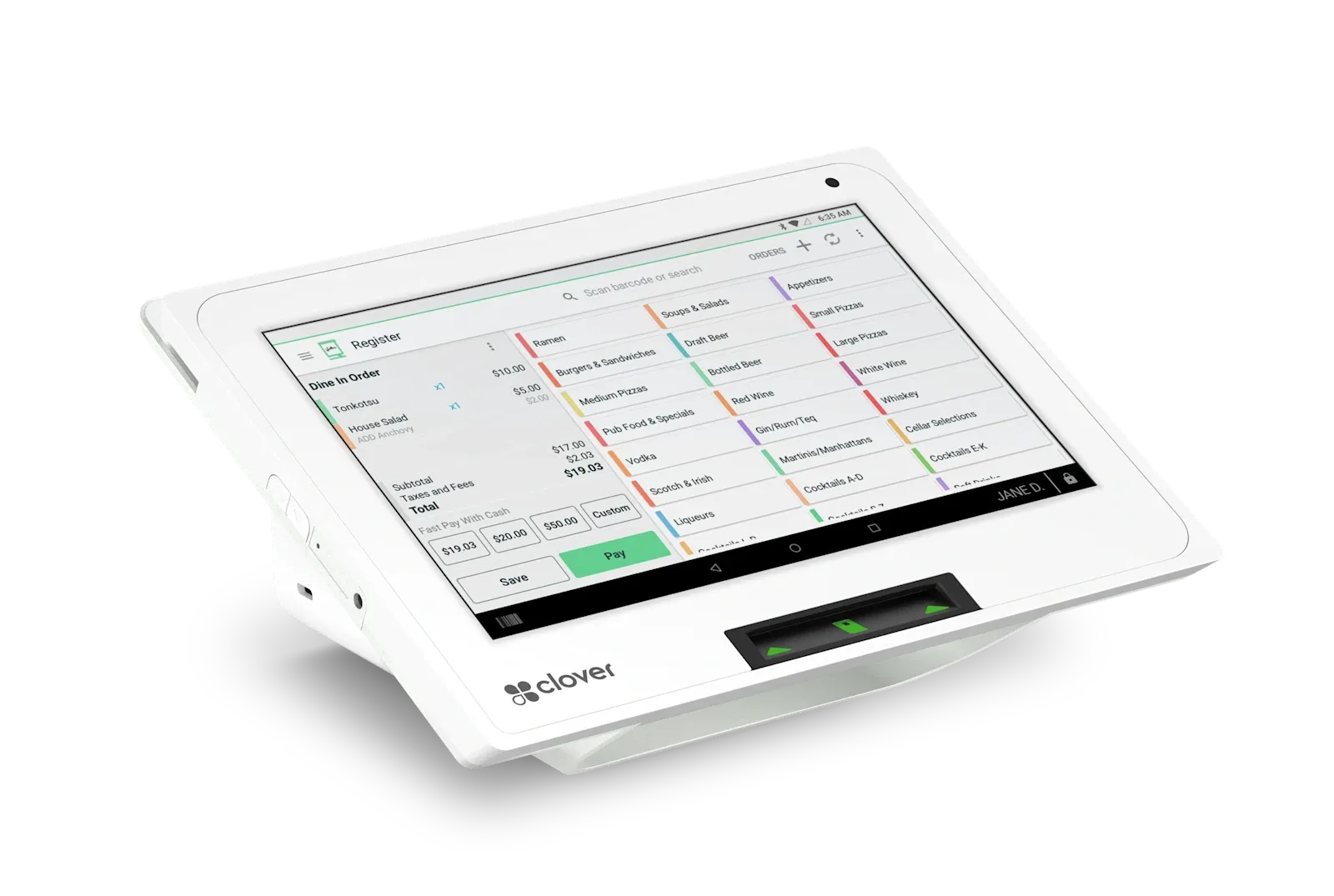 Clover Mini 3, terminal de paiement compact avec écran tactile intégré