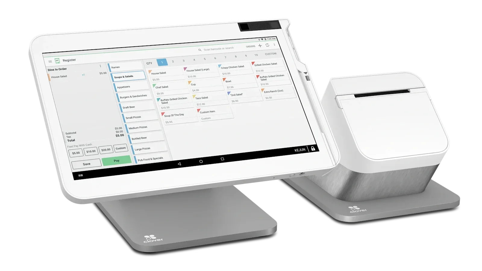 Station Clover avec accessoires configurés par DPS